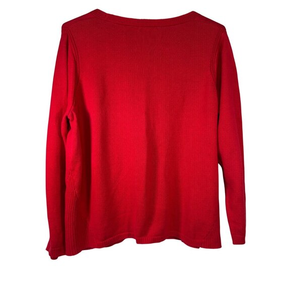 Calvin Klein Womens 2X Red V-Neck Sweater - Picture 3 of 6